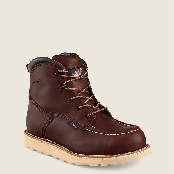 Bottes de Sécurité Red Wing - Traction Tred - 6-Inch Waterproof Toe - Marron Foncé - Homme 725DRXCQJ